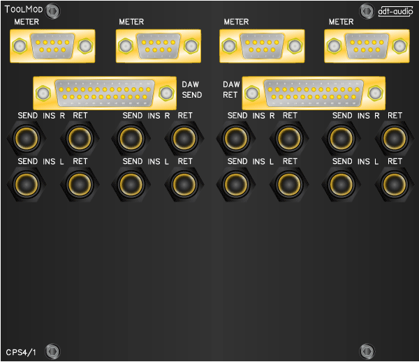 4fach Backplane für Stereo Eingangsmodule