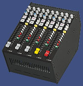 Faderbox Stem-Mixer mit 4 Stereokanälen und Summenmodul