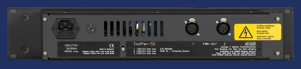 Rückansicht Netzgerät ToolPwr-S2