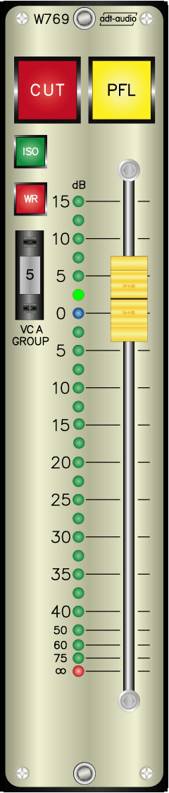 Stereo VCA Pegelsteller mit Automationsinterface