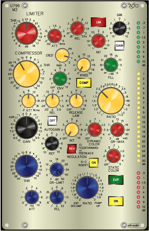 Stereo Mastering Dynamik Einheit als 3-Slot Modul