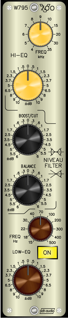 Stereo Niveau Filter mit Hoch-Tief-Entzerrer