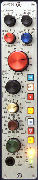 Eingangsverstärker V776 mit Mikrofonverstärker, Line- und DI Verstärker und Höhen-Tiefesperre